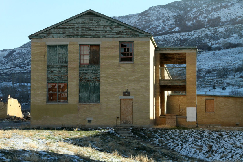 A building on the Intermountain Indian School campus, December 2012