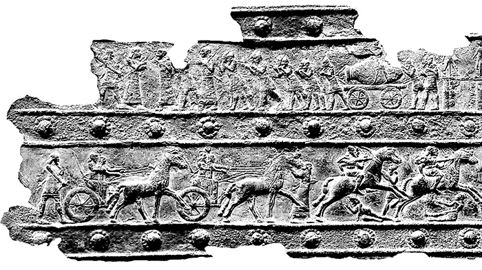 When kingdoms were plundered, large karases were carried on carts pulled by war prisoners. This is depicted in ancient bronze carvings on the doors of Balavat in Urartu.